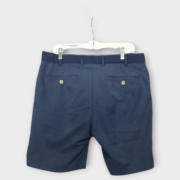 Mens Peter Millar Blue Flat Front Soft Stretch Golf Shorts Size 34 - Picture 4 of 5
